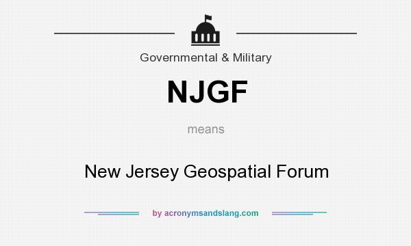 What does NJGF mean? It stands for New Jersey Geospatial Forum