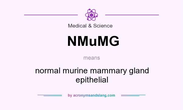 What does NMuMG mean? It stands for normal murine mammary gland epithelial