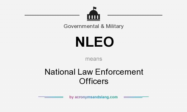 What does NLEO mean? It stands for National Law Enforcement Officers