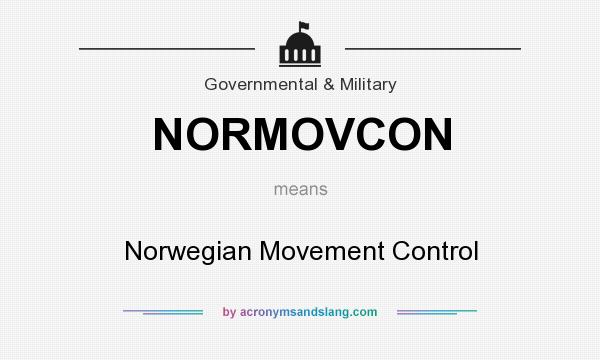 What does NORMOVCON mean? It stands for Norwegian Movement Control