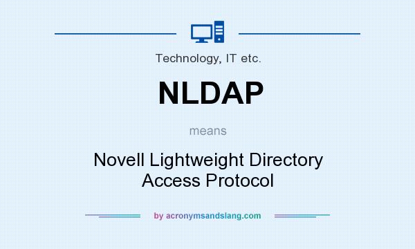 What does NLDAP mean? It stands for Novell Lightweight Directory Access Protocol