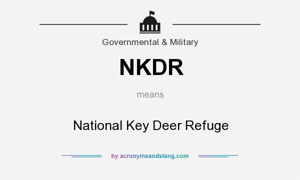 What does NKDR mean? It stands for National Key Deer Refuge