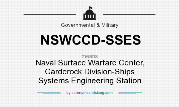 What does NSWCCD-SSES mean? It stands for Naval Surface Warfare Center, Carderock Division-Ships Systems Engineering Station