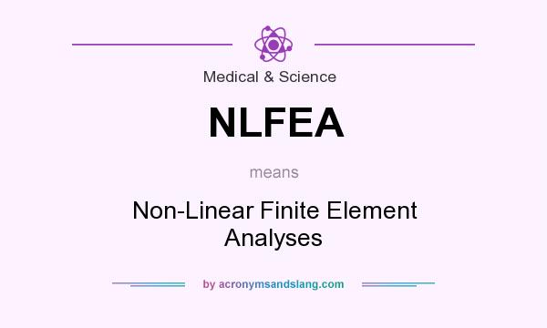 What does NLFEA mean? It stands for Non-Linear Finite Element Analyses