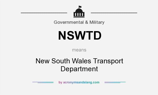 What does NSWTD mean? It stands for New South Wales Transport Department