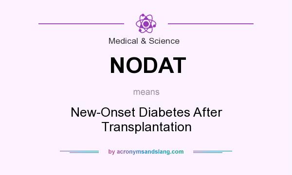 What does NODAT mean? It stands for New-Onset Diabetes After Transplantation