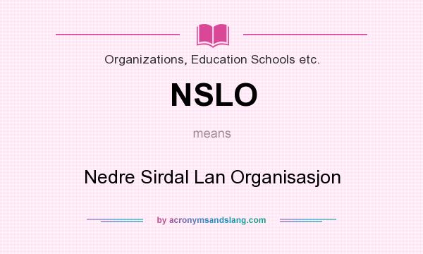 What does NSLO mean? It stands for Nedre Sirdal Lan Organisasjon