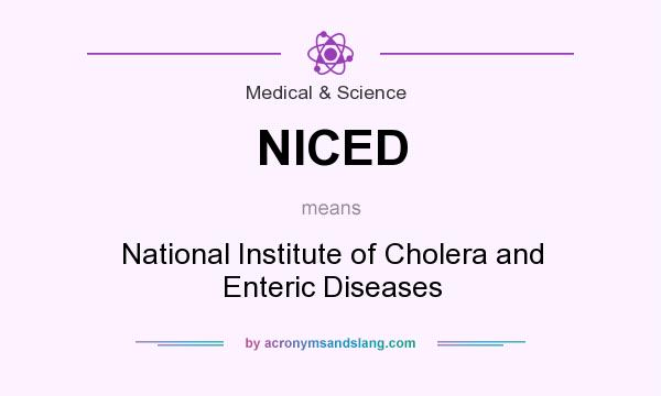 What does NICED mean? It stands for National Institute of Cholera and Enteric Diseases