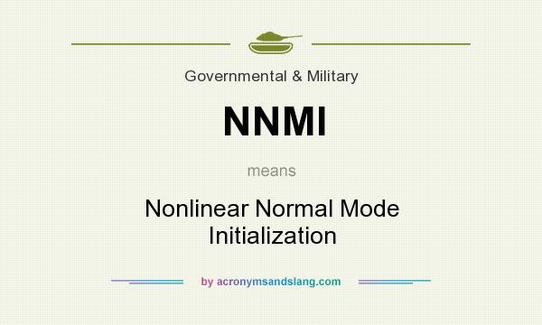 What does NNMI mean? It stands for Nonlinear Normal Mode Initialization