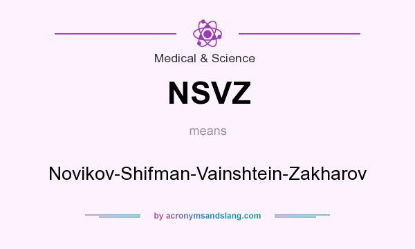 What does NSVZ mean? It stands for Novikov-Shifman-Vainshtein-Zakharov