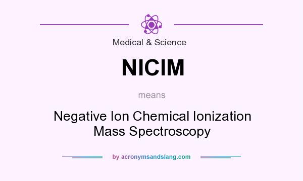 What does NICIM mean? It stands for Negative Ion Chemical Ionization Mass Spectroscopy