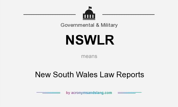 What does NSWLR mean? It stands for New South Wales Law Reports