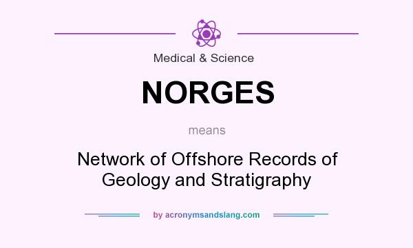 What does NORGES mean? It stands for Network of Offshore Records of Geology and Stratigraphy