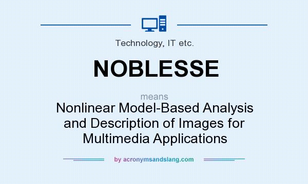 What does NOBLESSE mean? It stands for Nonlinear Model-Based Analysis and Description of Images for Multimedia Applications