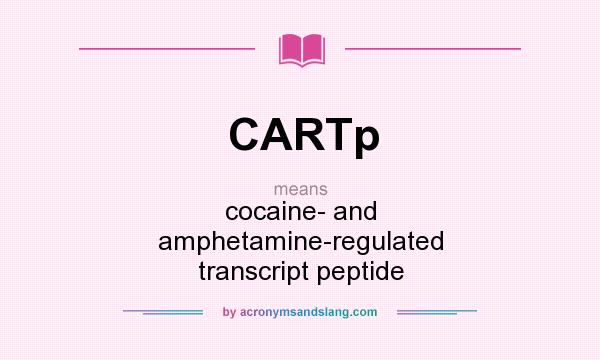 What does CARTp mean? It stands for cocaine- and amphetamine-regulated transcript peptide