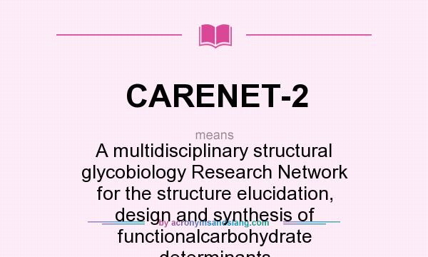 What does CARENET-2 mean? It stands for A multidisciplinary structural glycobiology Research Network for the structure elucidation, design and synthesis of functionalcarbohydrate determinants