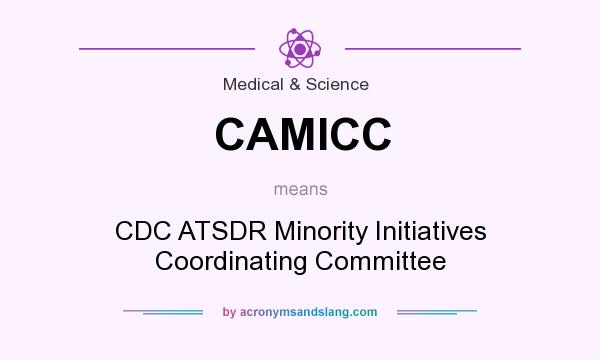 What does CAMICC mean? It stands for CDC ATSDR Minority Initiatives Coordinating Committee