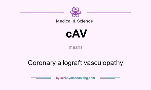 What does cAV mean? It stands for Coronary allograft vasculopathy