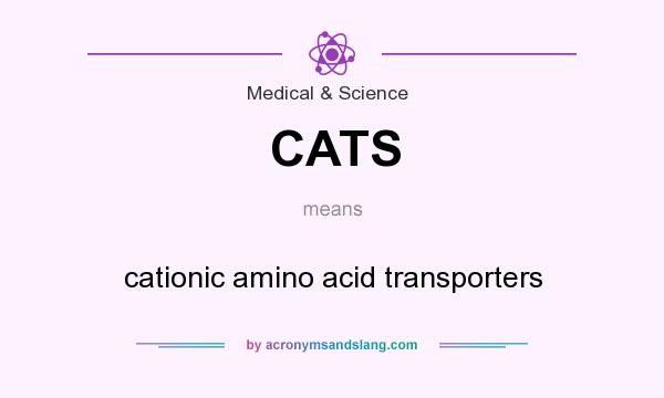 What does CATS mean? It stands for cationic amino acid transporters