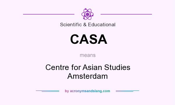 What does CASA mean? It stands for Centre for Asian Studies Amsterdam