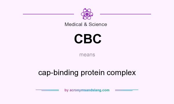 What does CBC mean? It stands for cap-binding protein complex
