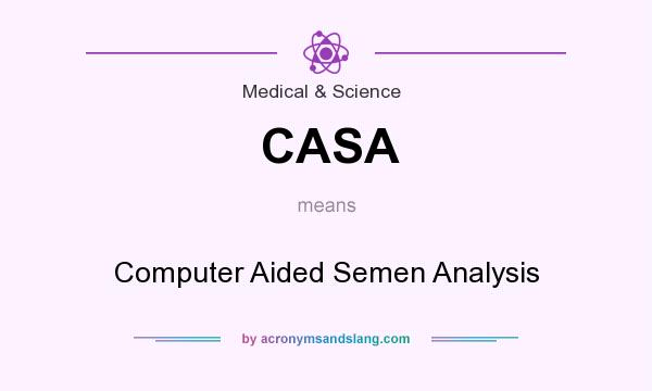 What does CASA mean? It stands for Computer Aided Semen Analysis