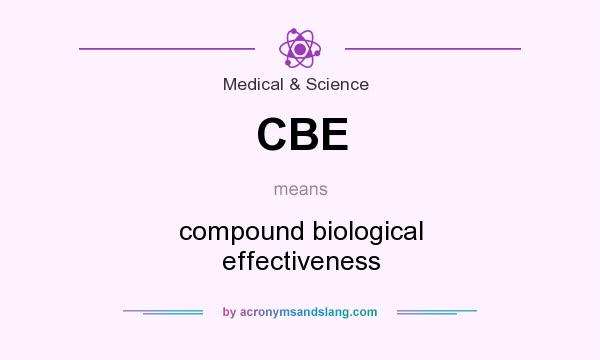 What does CBE mean? It stands for compound biological effectiveness
