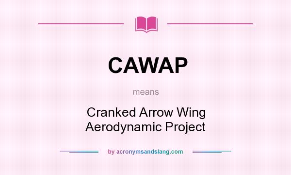 What does CAWAP mean? It stands for Cranked Arrow Wing Aerodynamic Project