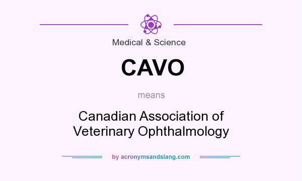 What does CAVO mean? It stands for Canadian Association of Veterinary Ophthalmology