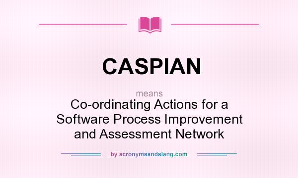 What does CASPIAN mean? It stands for Co-ordinating Actions for a Software Process Improvement and Assessment Network