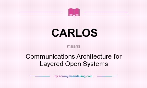 What does CARLOS mean? It stands for Communications Architecture for Layered Open Systems