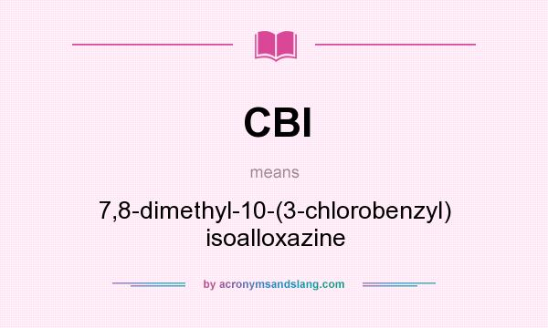What does CBI mean? It stands for 7,8-dimethyl-10-(3-chlorobenzyl) isoalloxazine