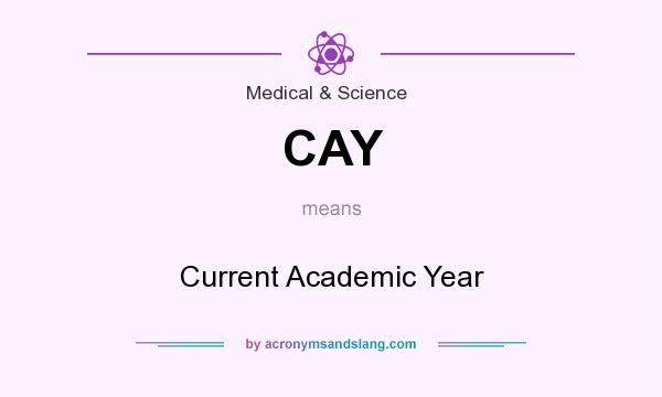 What does CAY mean? It stands for Current Academic Year