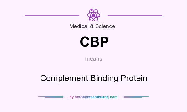 What does CBP mean? It stands for Complement Binding Protein