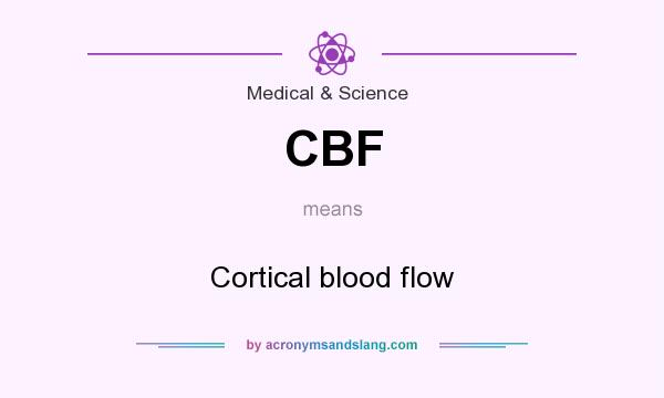 What does CBF mean? It stands for Cortical blood flow