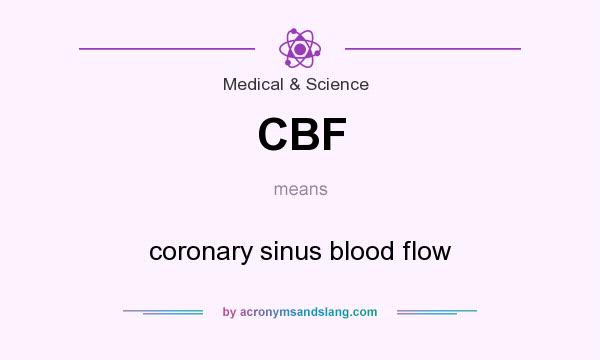 What does CBF mean? It stands for coronary sinus blood flow