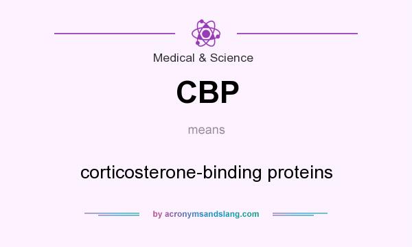 What does CBP mean? It stands for corticosterone-binding proteins