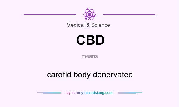 What does CBD mean? It stands for carotid body denervated