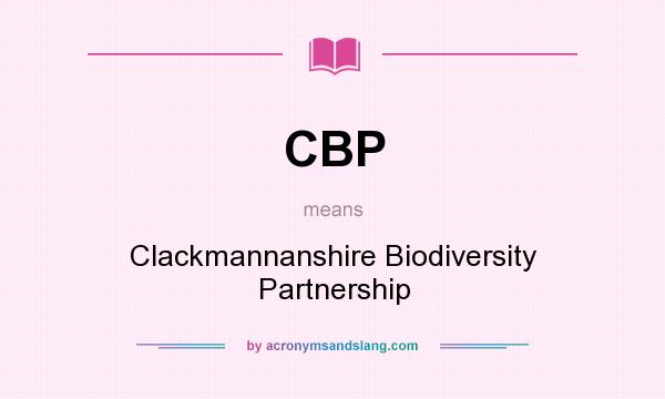 What does CBP mean? It stands for Clackmannanshire Biodiversity Partnership