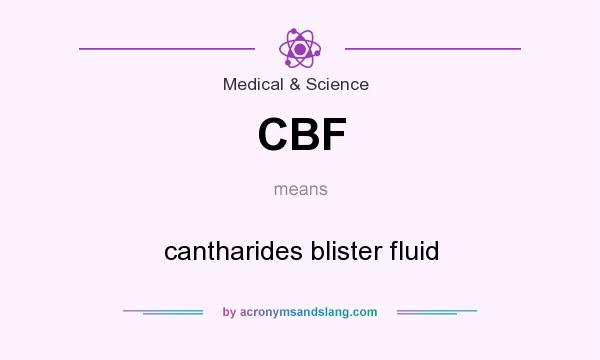 What does CBF mean? It stands for cantharides blister fluid