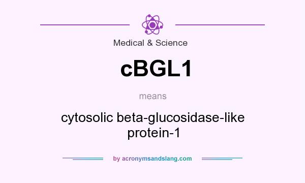 What does cBGL1 mean? It stands for cytosolic beta-glucosidase-like protein-1