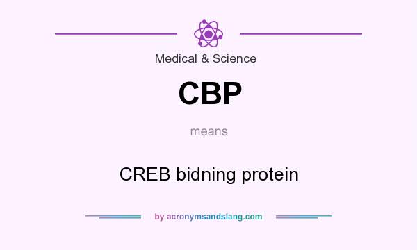 What does CBP mean? It stands for CREB bidning protein