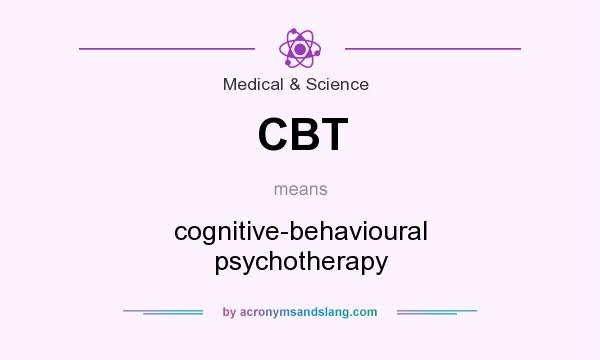 What does CBT mean? It stands for cognitive-behavioural psychotherapy
