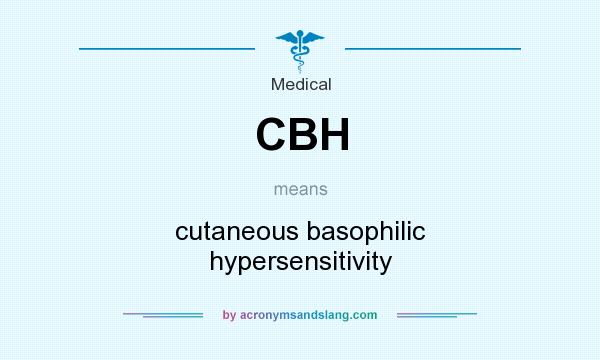 What does CBH mean? It stands for cutaneous basophilic hypersensitivity