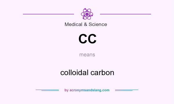 What does CC mean? It stands for colloidal carbon