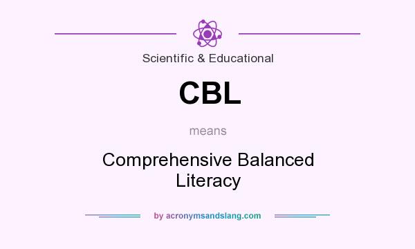 What does CBL mean? It stands for Comprehensive Balanced Literacy
