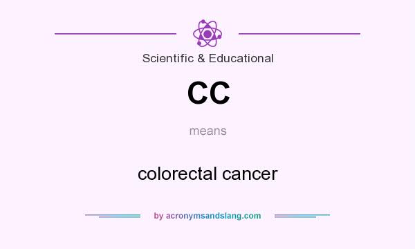 What does CC mean? It stands for colorectal cancer