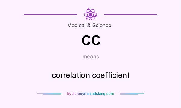 What does CC mean? It stands for correlation coefficient
