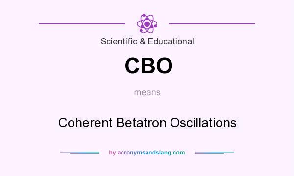 What does CBO mean? It stands for Coherent Betatron Oscillations