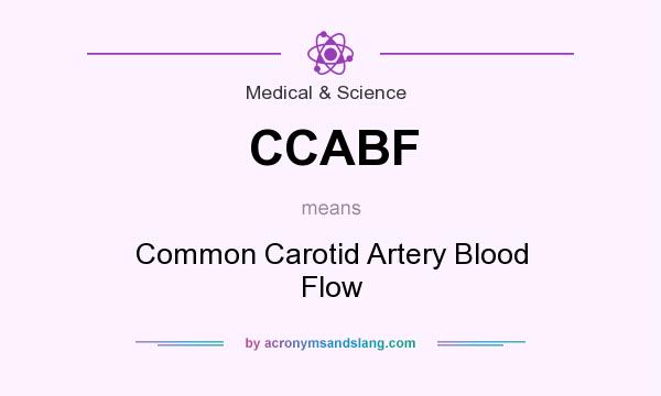 What does CCABF mean? It stands for Common Carotid Artery Blood Flow